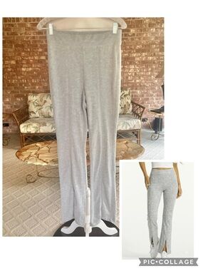 Yogalicious Grey Split Flared Hem Sweatpants S athleisure